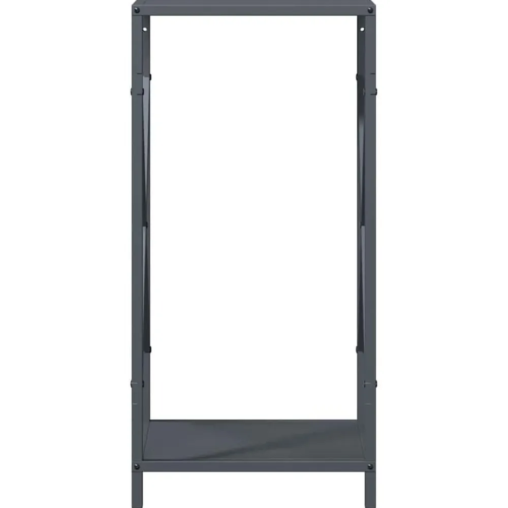 vidaXL Leñero 34x25x70 cm Acero laminado en frío Antracita Best