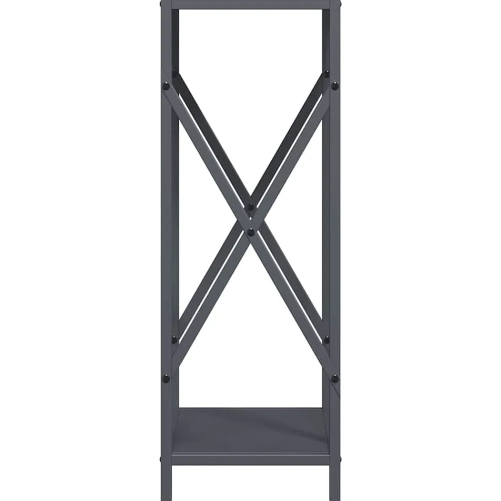 vidaXL Leñero 34x25x70 cm Acero laminado en frío Antracita Best