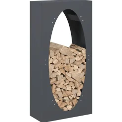 vidaXL Leñero 50x23x100 cm Acero laminado en frío Antracita Outlet
