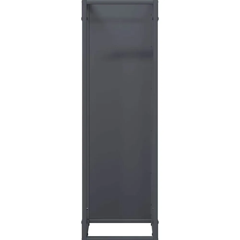 vidaXL Leñero 25x25x80 cm Acero laminado en frío Antracita