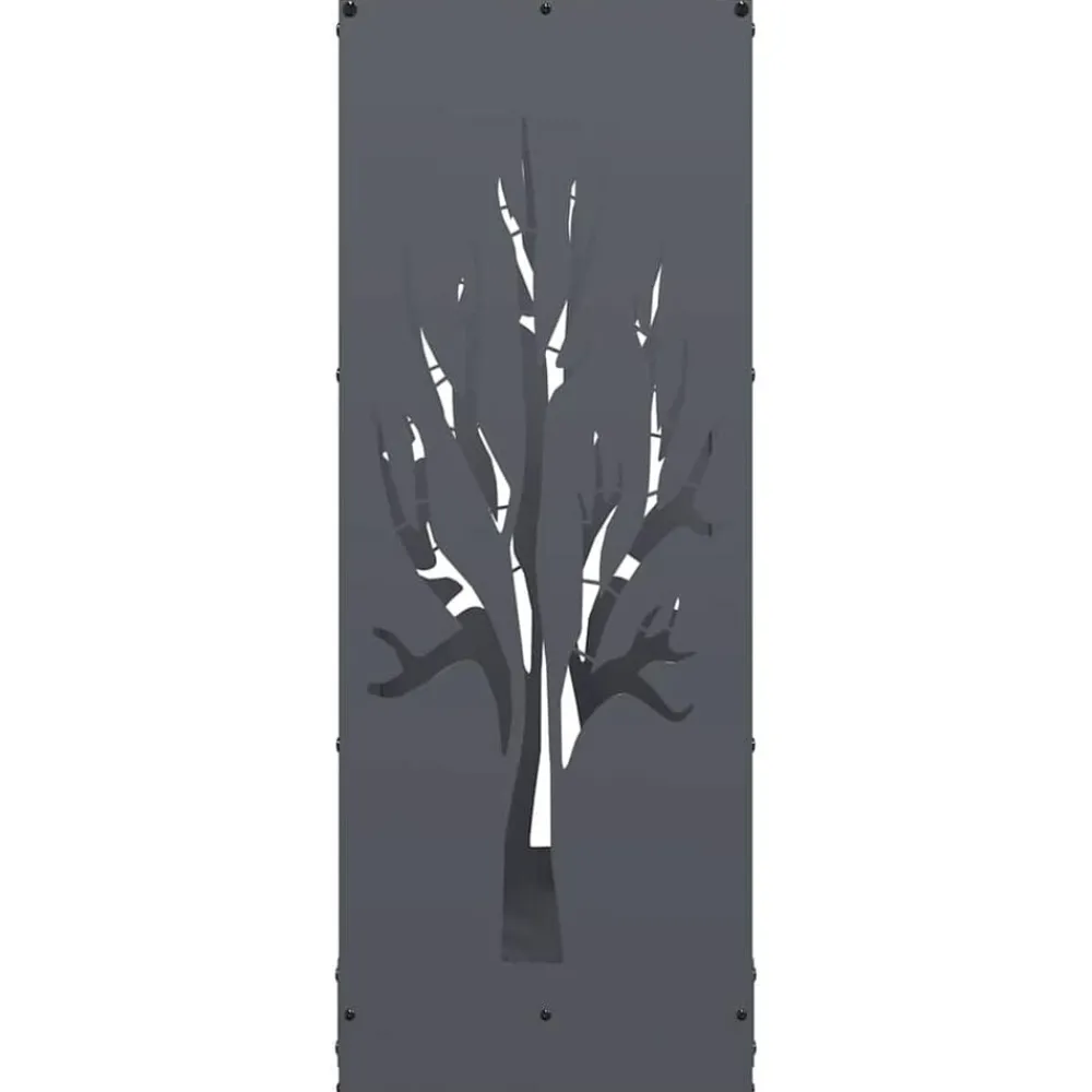 vidaXL Leñero 40x30x80 cm Acero laminado en frío Antracita