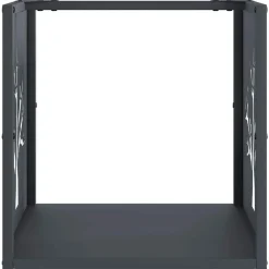 vidaXL Leñero 40x40x40 cm Acero laminado en frío Antracita Outlet
