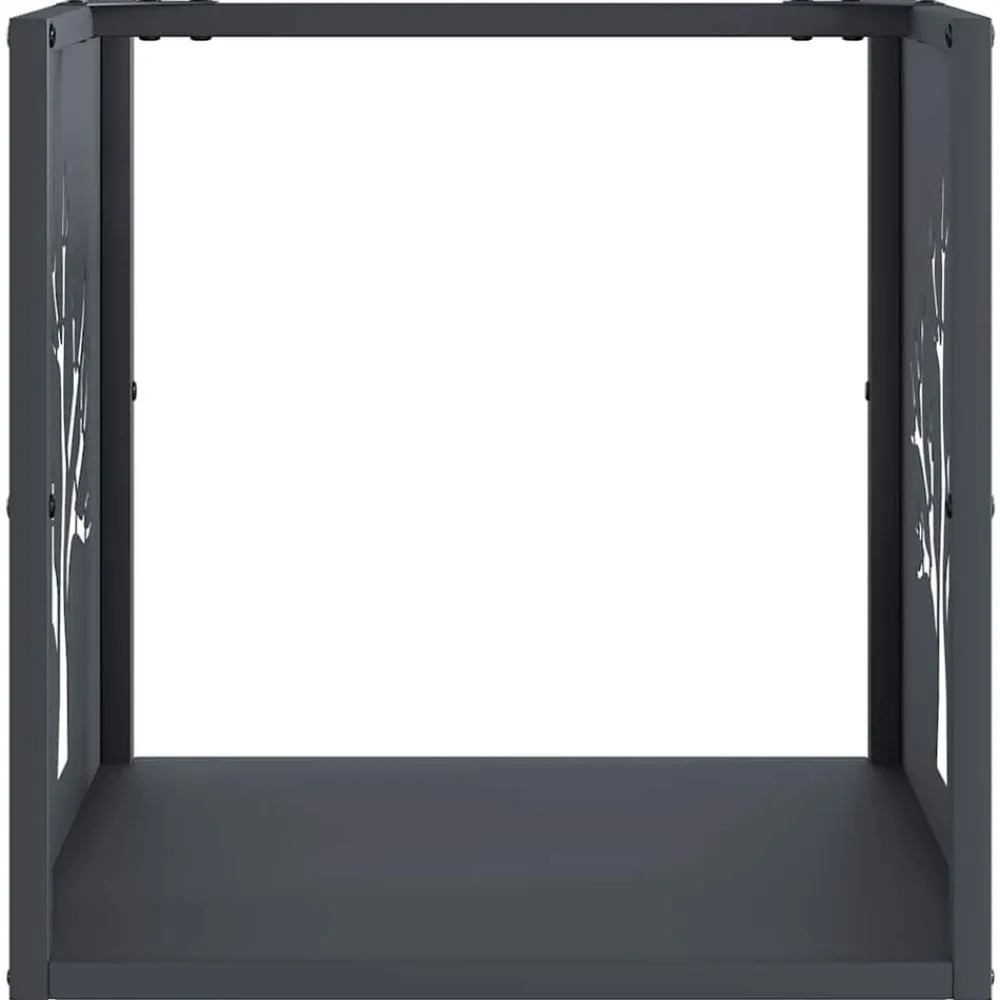 vidaXL Leñero 40x40x40 cm Acero laminado en frío Antracita Outlet