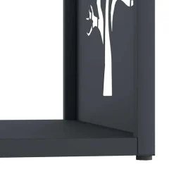 vidaXL Leñero 40x40x40 cm Acero laminado en frío Antracita Outlet