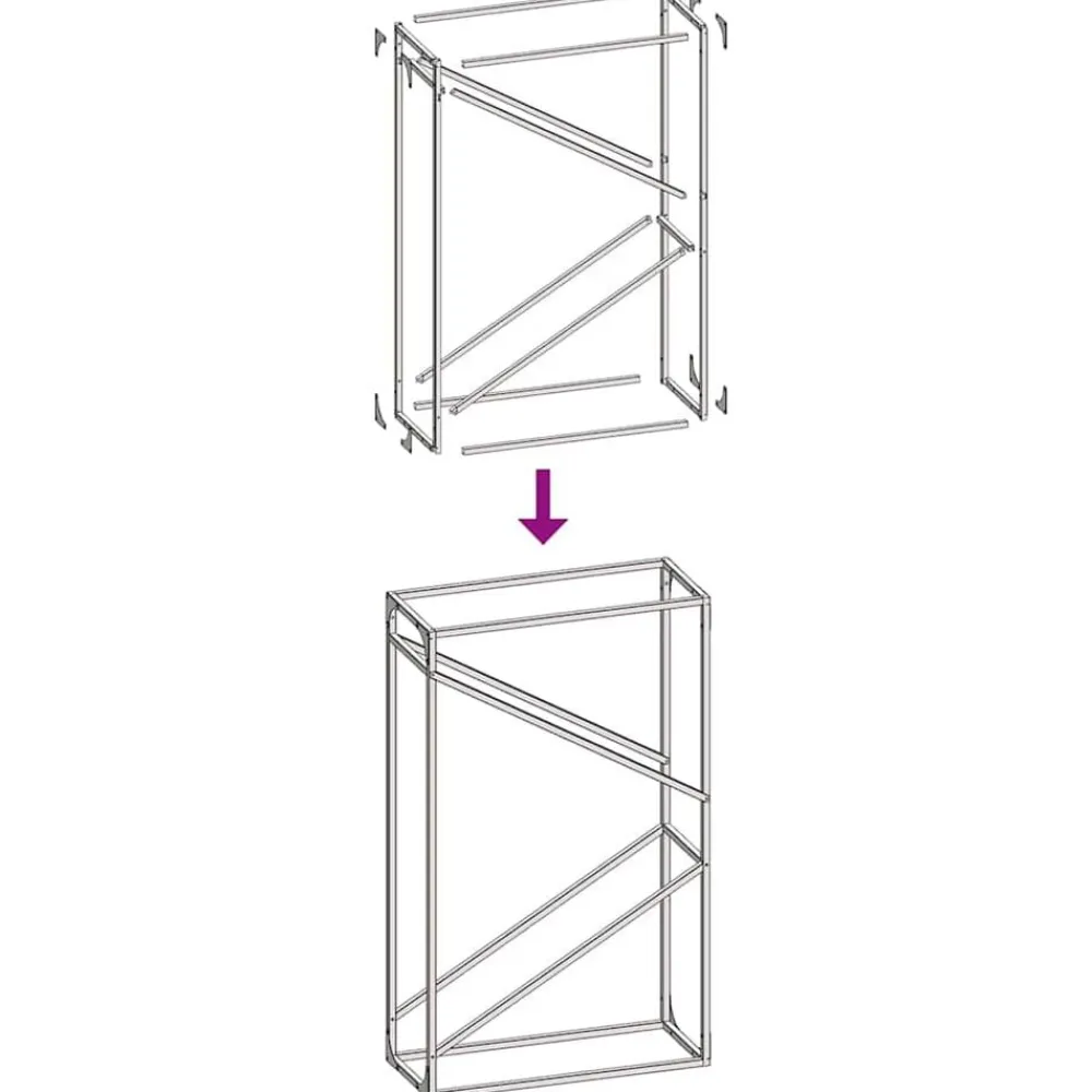 vidaXL Accesorios Para Hornos De Leña Y Chimeneas-Leñero 60x25x100 cm Acero laminado en frío
