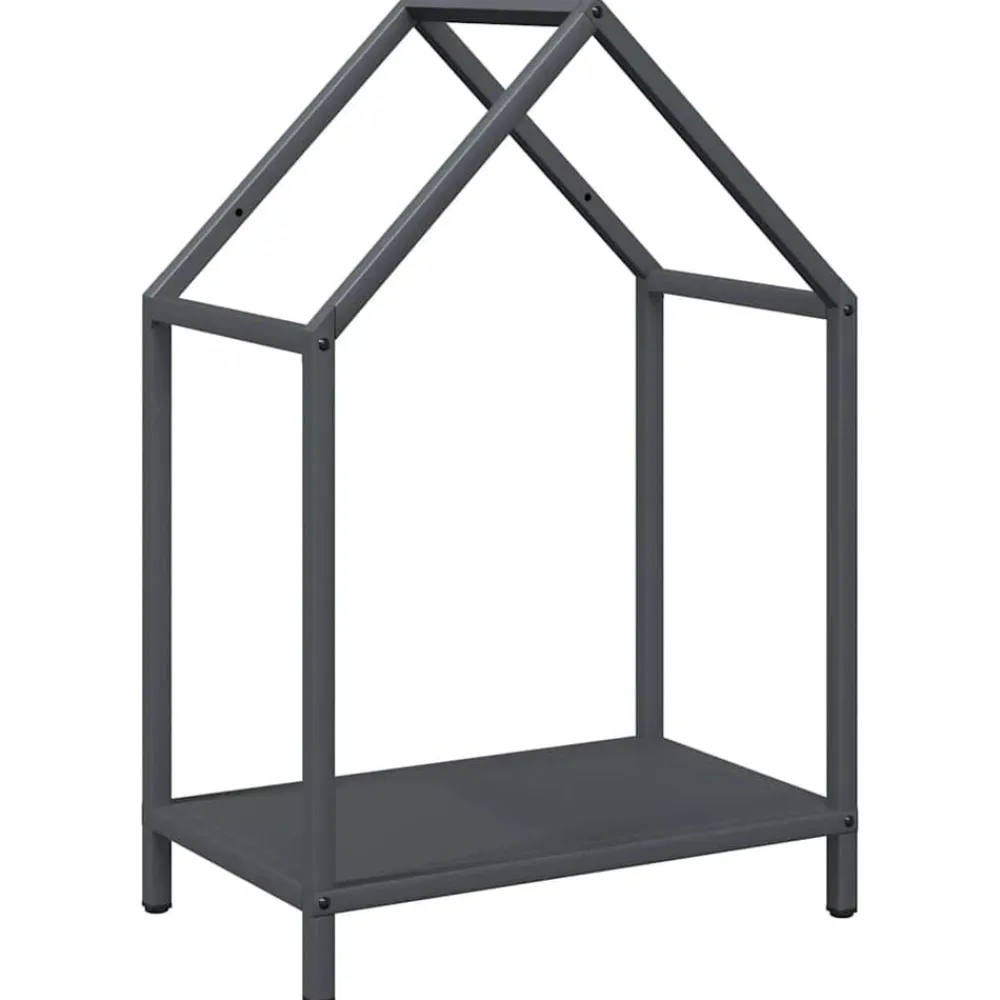 vidaXL Leñero 40x25x60 cm Acero laminado en frío Antracita
