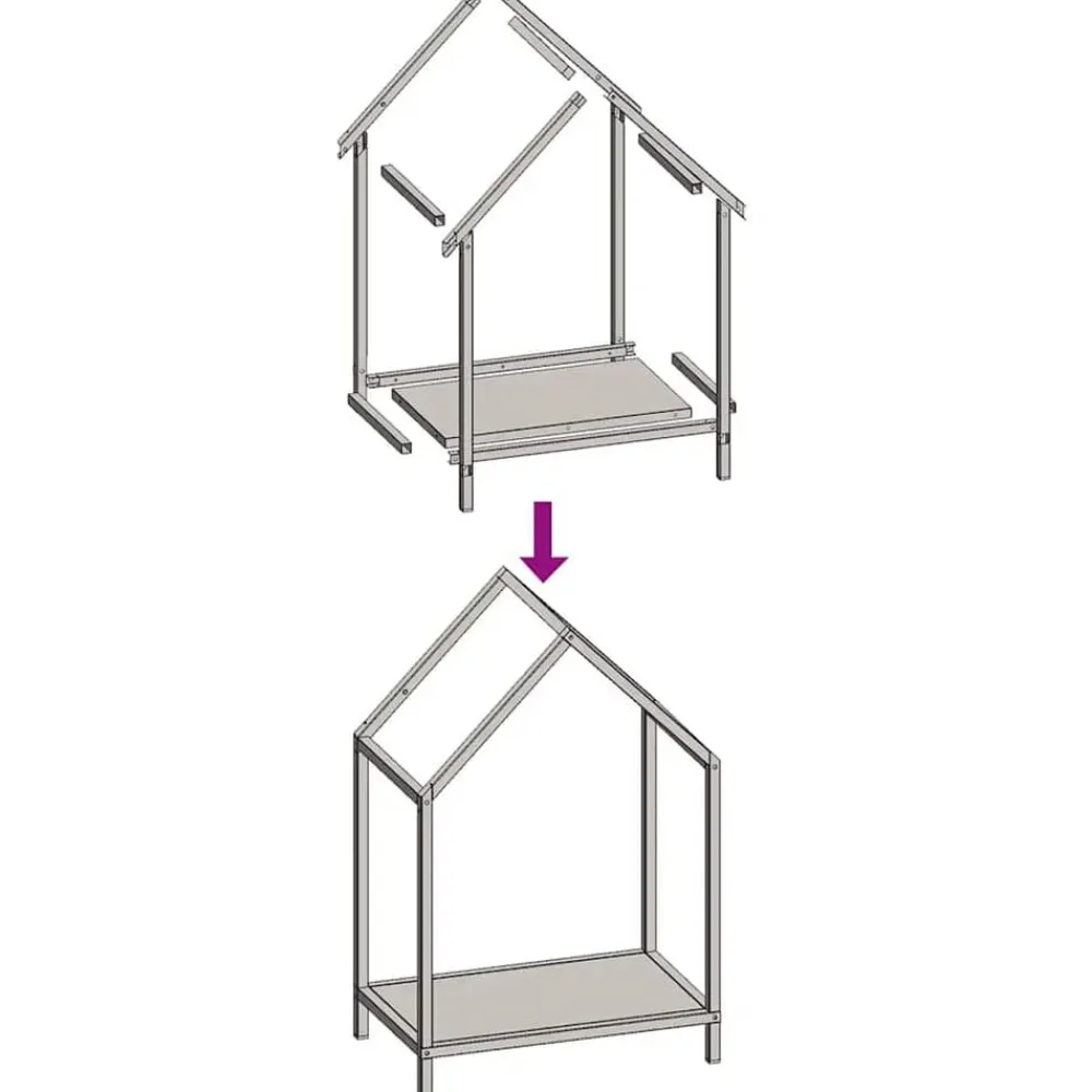 vidaXL Leñero 40x25x60 cm Acero laminado en frío Antracita