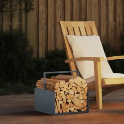 vidaXL Accesorios Para Hornos De Leña Y Chimeneas-Leñero 40x40x40 cm Acero laminado en frío