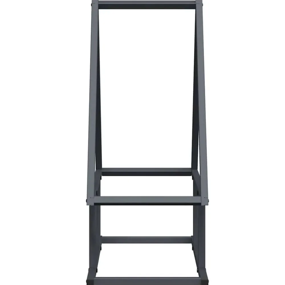 vidaXL Leñero 50x25x60 cm Acero laminado en frío Antracita New