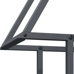 vidaXL Leñero 50x25x60 cm Acero laminado en frío Antracita New