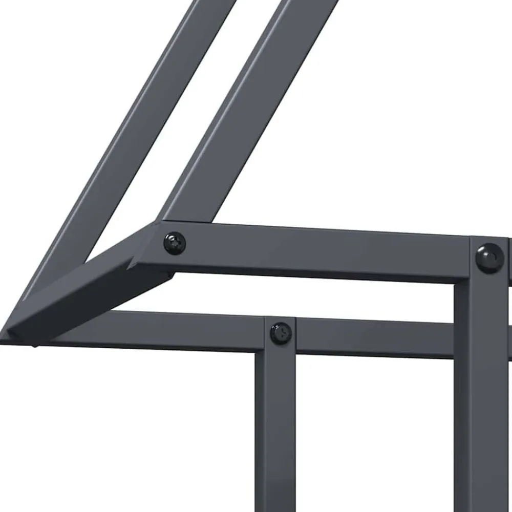vidaXL Leñero 50x25x60 cm Acero laminado en frío Antracita New