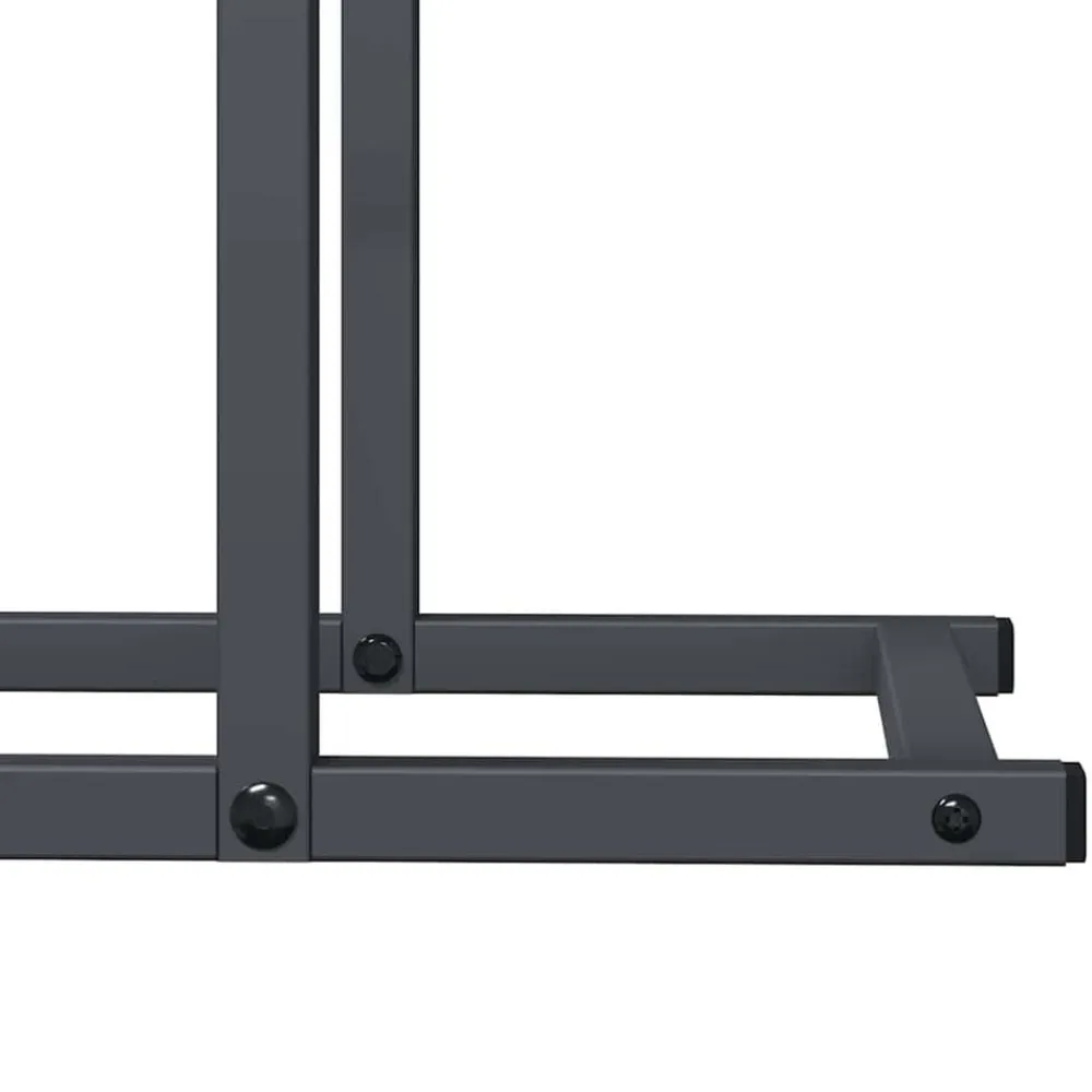 vidaXL Leñero 50x25x60 cm Acero laminado en frío Antracita New