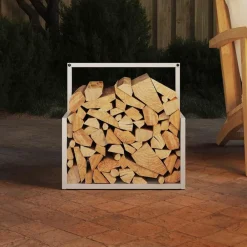 vidaXL Accesorios Para Hornos De Leña Y Chimeneas-Leñero 40x40x40 cm Acero laminado en frío