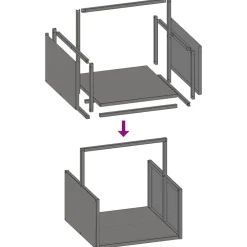 vidaXL Accesorios Para Hornos De Leña Y Chimeneas-Leñero 40x40x40 cm Acero laminado en frío