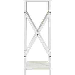 vidaXL Leñero 34x25x70 cm Acero laminado en frío Blanco