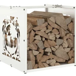 vidaXL Accesorios Para Hornos De Leña Y Chimeneas-Leñero 40x40x40 cm Acero laminado en frío