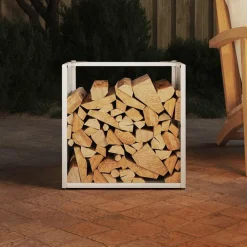 vidaXL Accesorios Para Hornos De Leña Y Chimeneas-Leñero 40x40x40 cm Acero laminado en frío