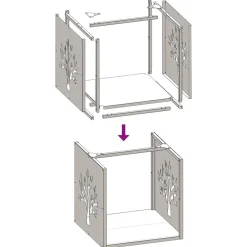 vidaXL Accesorios Para Hornos De Leña Y Chimeneas-Leñero 40x40x40 cm Acero laminado en frío
