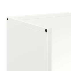 vidaXL Leñero 40x30x80 cm Acero laminado en frío Blanco Sale