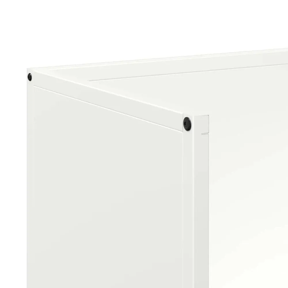 vidaXL Leñero 40x30x80 cm Acero laminado en frío Blanco Sale