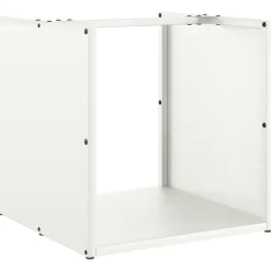 vidaXL Leñero 40x40x40 cm Acero laminado en frío Blanco Best
