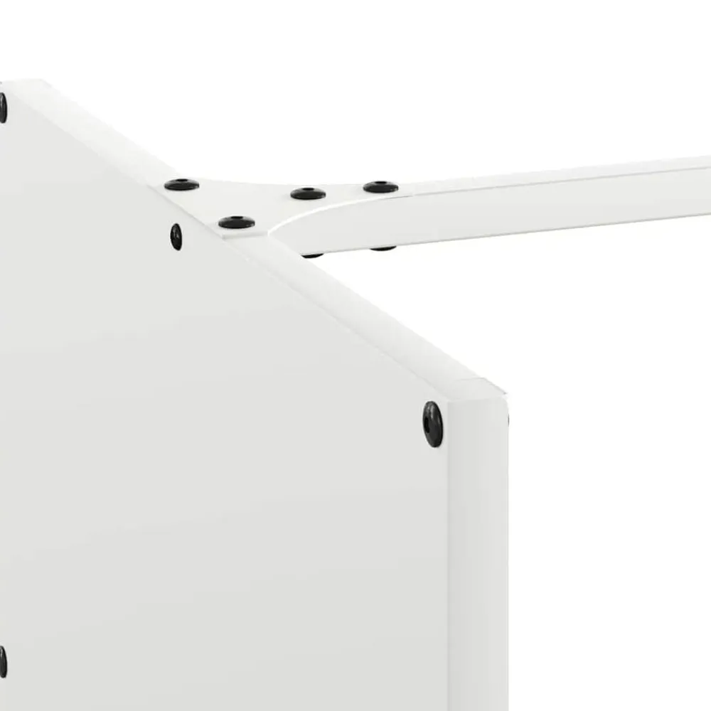 vidaXL Leñero 40x40x40 cm Acero laminado en frío Blanco Best