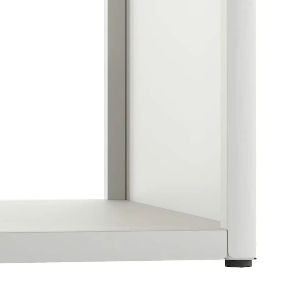 vidaXL Leñero 40x40x40 cm Acero laminado en frío Blanco Best
