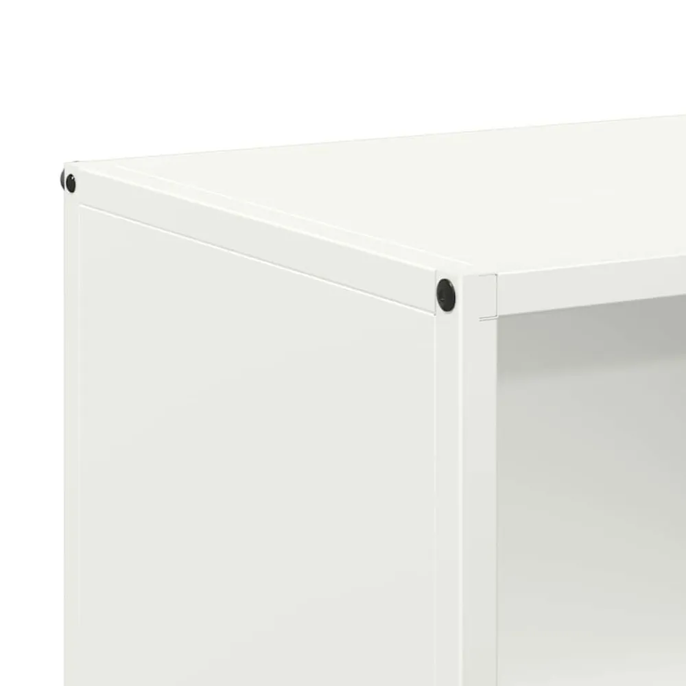 vidaXL Leñero 40x30x75 cm Acero laminado en frío Blanco Sale