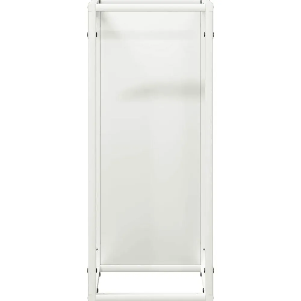 vidaXL Leñero 25x25x60 cm Acero laminado en frío Blanco Online
