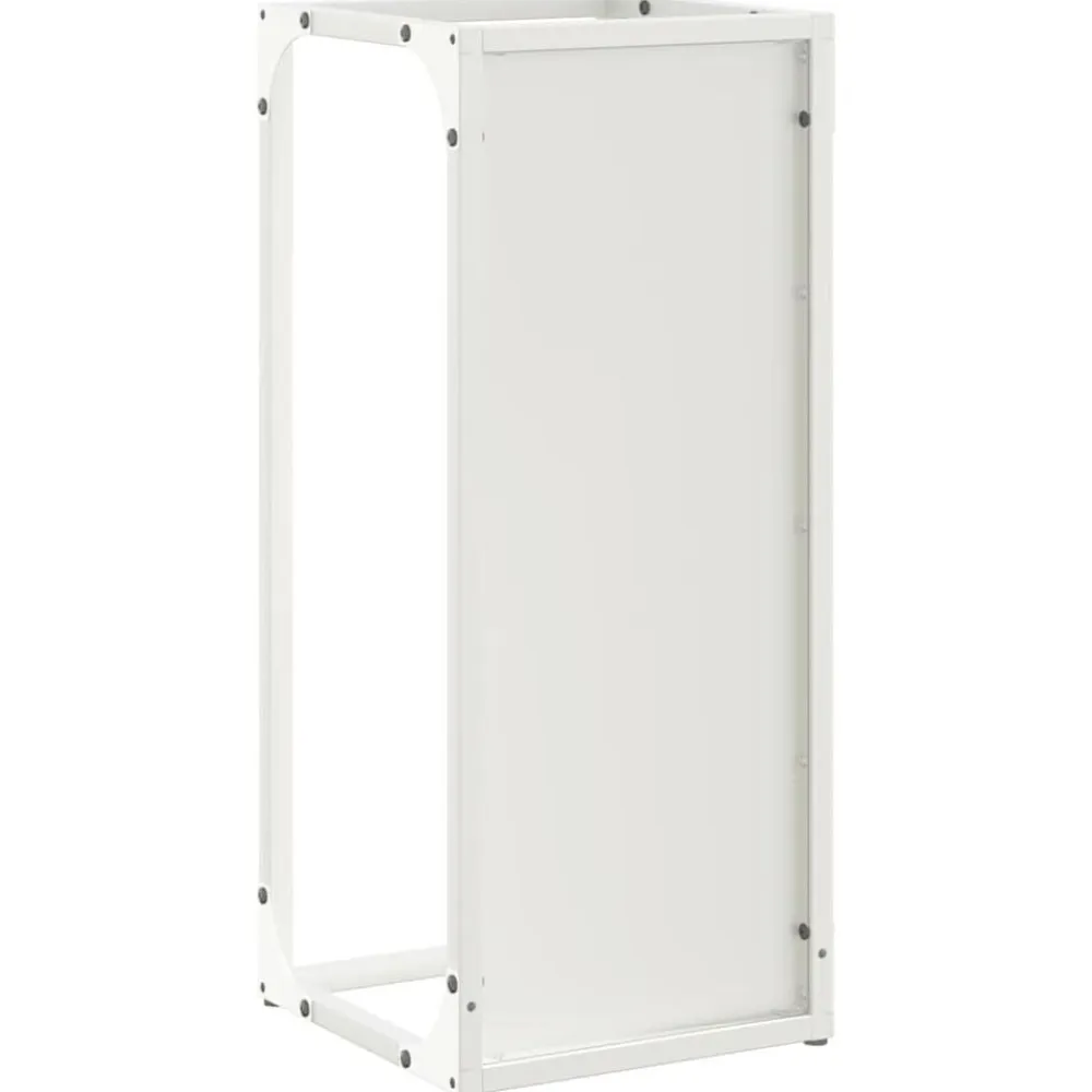 vidaXL Leñero 25x25x60 cm Acero laminado en frío Blanco Online