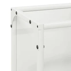vidaXL Leñero 25x25x60 cm Acero laminado en frío Blanco Online