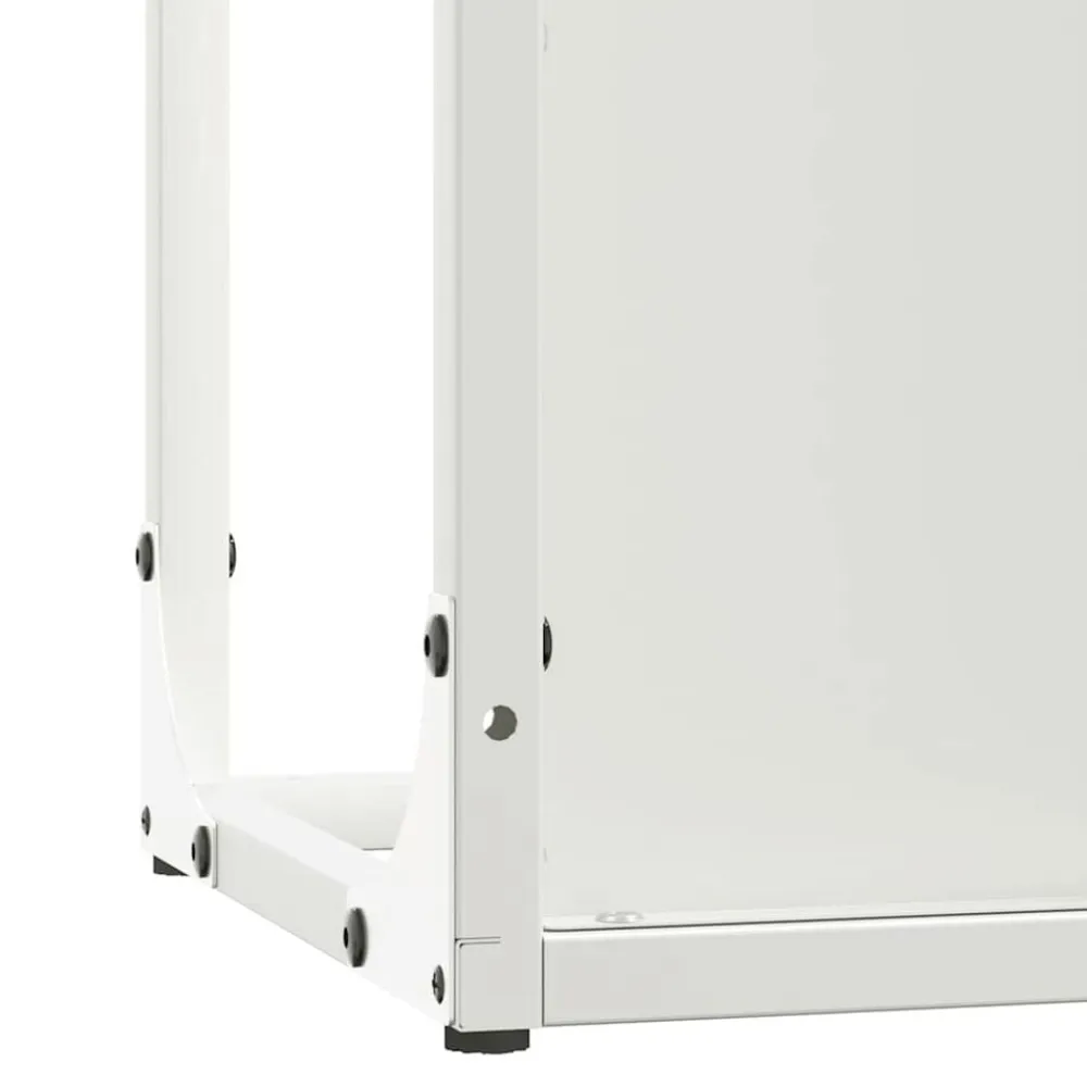 vidaXL Leñero 25x25x60 cm Acero laminado en frío Blanco Online