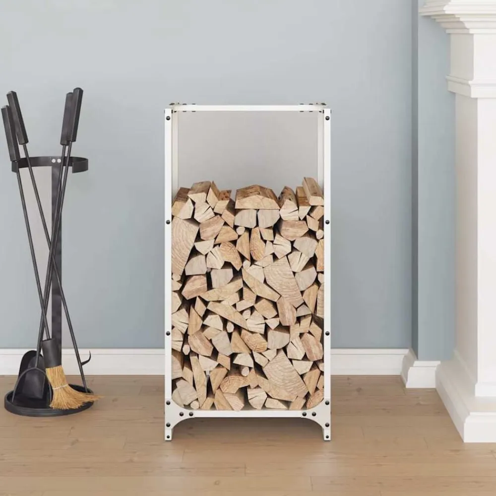 vidaXL Accesorios Para Hornos De Leña Y Chimeneas-Leñero 40x30x80 cm Acero laminado en frío