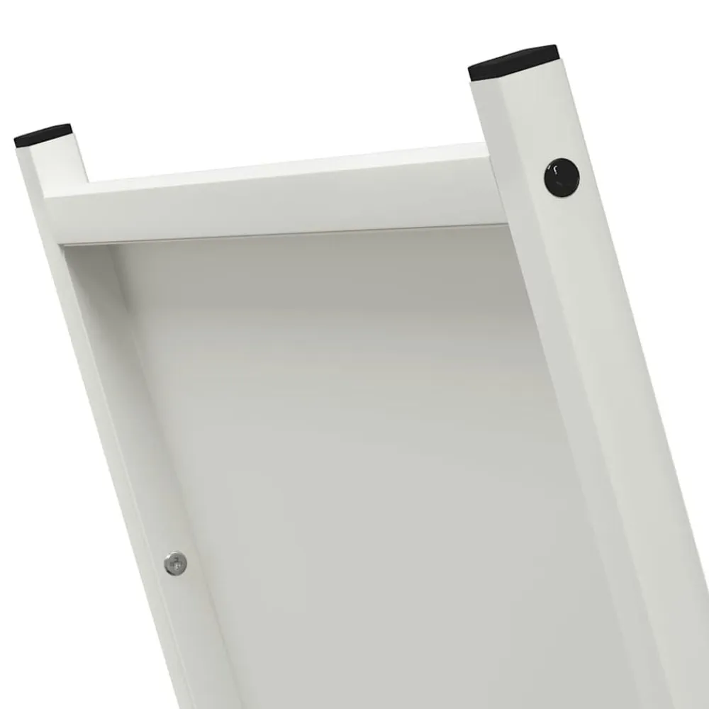 vidaXL Leñero 69,5x35x81 cm Acero laminado en frío Blanco Clearance