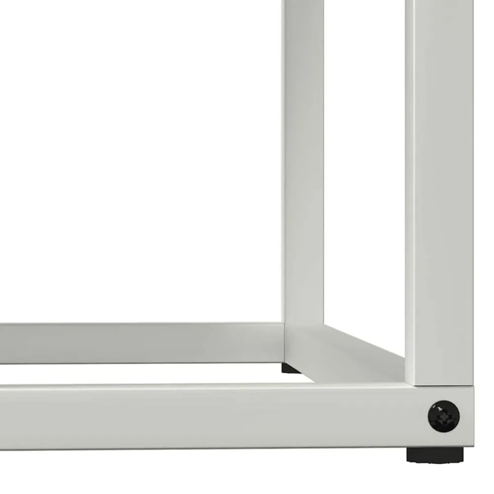 vidaXL Leñero 69,5x35x81 cm Acero laminado en frío Blanco Clearance