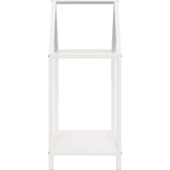 vidaXL Leñero 40x25x60 cm Acero laminado en frío Blanco Clearance