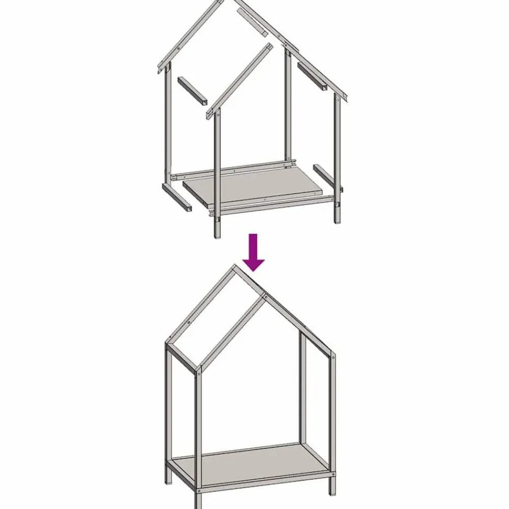 vidaXL Leñero 40x25x60 cm Acero laminado en frío Blanco Clearance