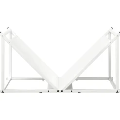 vidaXL Leñero 70x43x34,5 cm Acero laminado en frío Blanco
