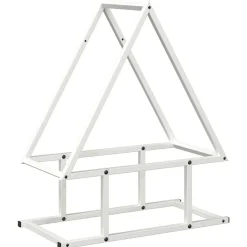 vidaXL Leñero 50x25x60 cm Acero laminado en frío Blanco Best
