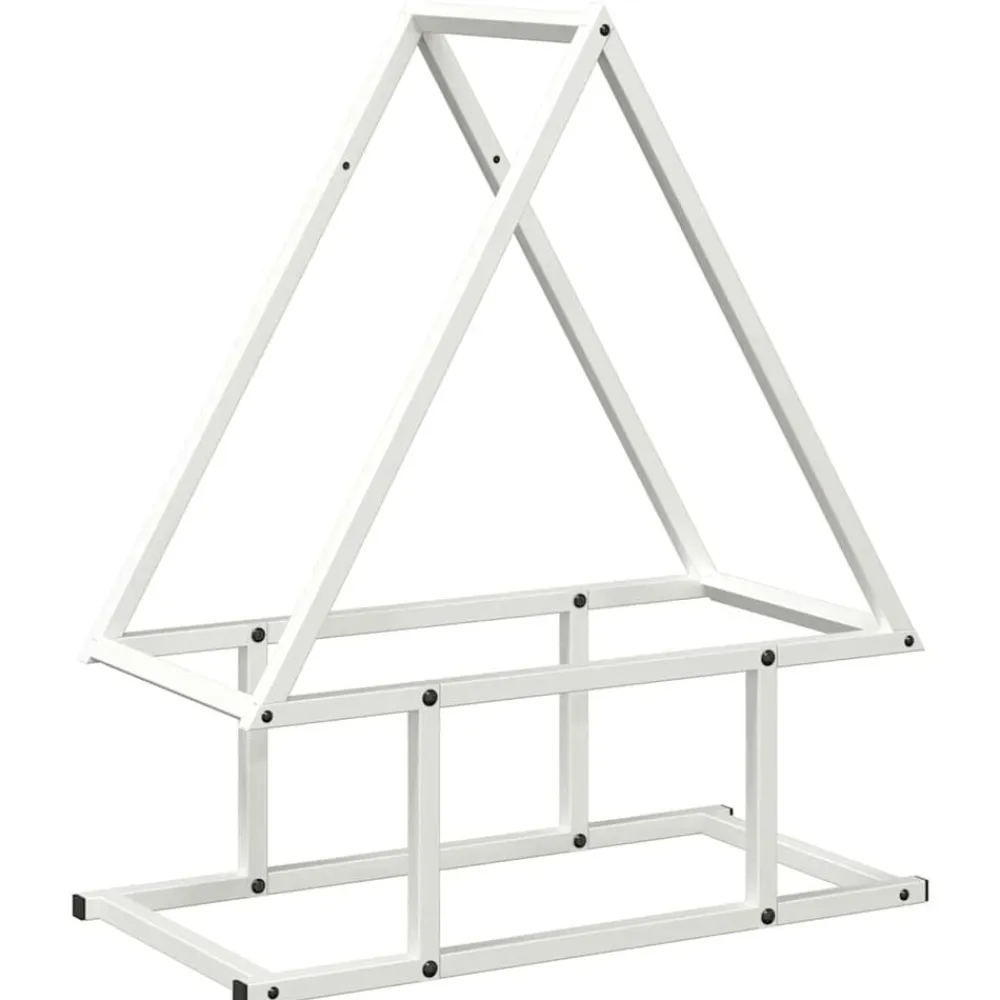 vidaXL Leñero 50x25x60 cm Acero laminado en frío Blanco Best
