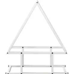 vidaXL Leñero 50x25x60 cm Acero laminado en frío Blanco Best