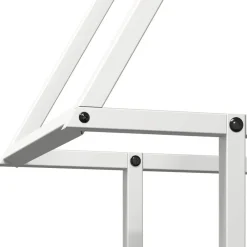 vidaXL Leñero 50x25x60 cm Acero laminado en frío Blanco Best