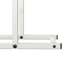 vidaXL Leñero 50x25x60 cm Acero laminado en frío Blanco Best