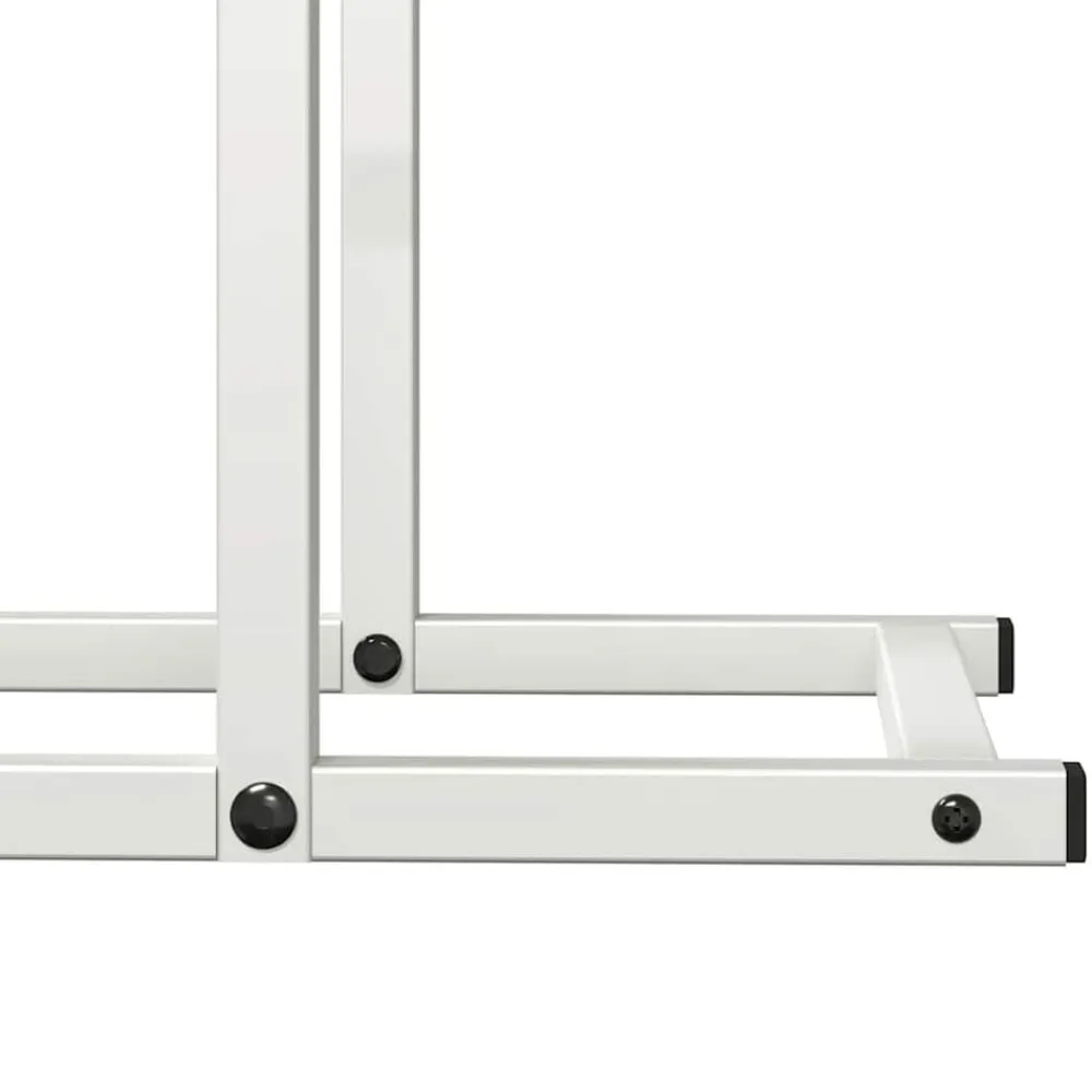 vidaXL Leñero 50x25x60 cm Acero laminado en frío Blanco Best