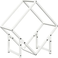 vidaXL Leñero 50x25x50 cm Acero laminado en frío Blanco Online