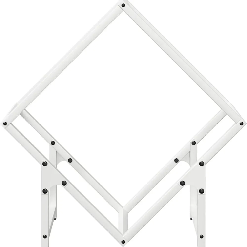 vidaXL Leñero 50x25x50 cm Acero laminado en frío Blanco Online