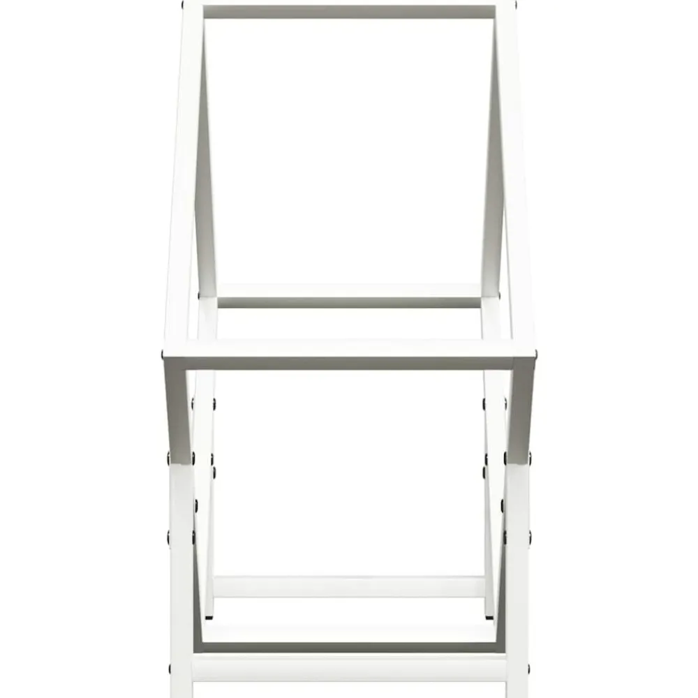 vidaXL Leñero 50x25x50 cm Acero laminado en frío Blanco Online