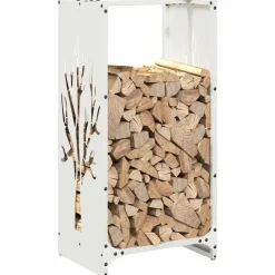 vidaXL Accesorios Para Hornos De Leña Y Chimeneas-Leñero 40x30x80 cm Acero laminado en frío