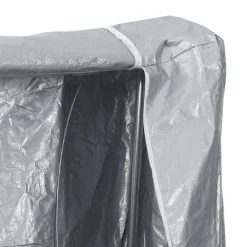 vidaXL Accesorios Para Hornos De Leña Y Chimeneas-Leñero con protector de lluvia 250x25x150 cm acero galvanizado