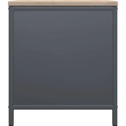 vidaXL Leñero con tablero de madera 100,5x35,5x40 cm Antracita New